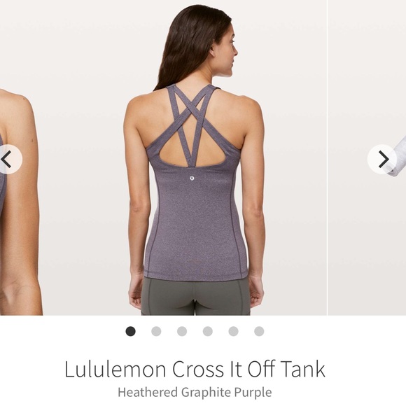Lululemon Cross It Off Tank - 8 - Heathered Graphite Purple - Picture 4 of 12
